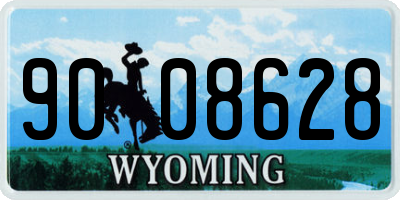 WY license plate 9008628