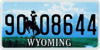WY license plate 9008644