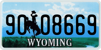 WY license plate 9008669