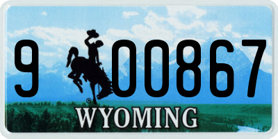 WY license plate 900867