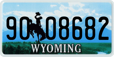 WY license plate 9008682