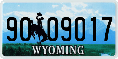 WY license plate 9009017