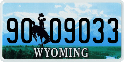 WY license plate 9009033