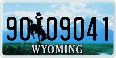 WY license plate 9009041