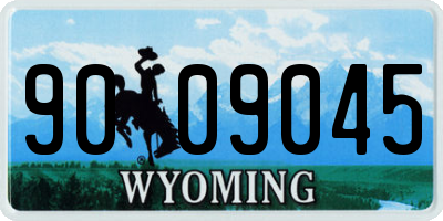 WY license plate 9009045