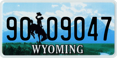 WY license plate 9009047