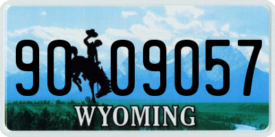 WY license plate 9009057