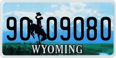 WY license plate 9009080