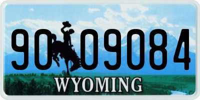 WY license plate 9009084