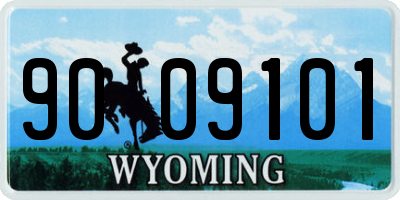 WY license plate 9009101