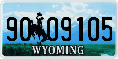 WY license plate 9009105