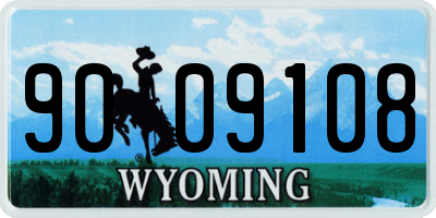WY license plate 9009108
