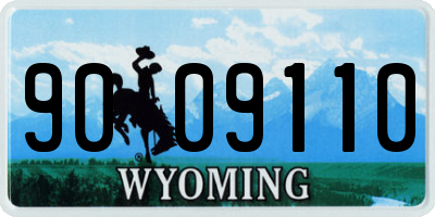 WY license plate 9009110