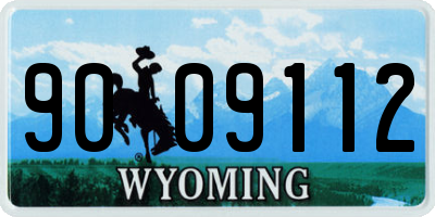 WY license plate 9009112