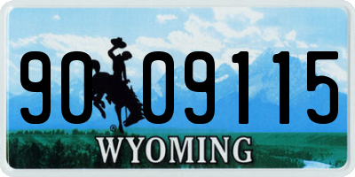 WY license plate 9009115