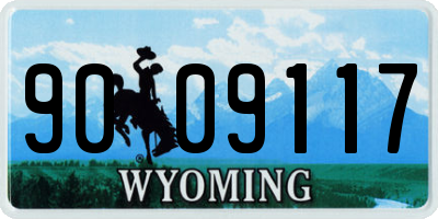 WY license plate 9009117