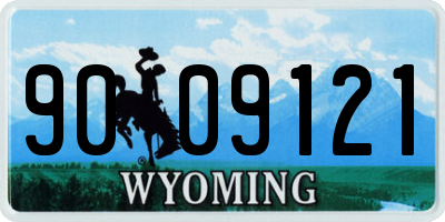 WY license plate 9009121