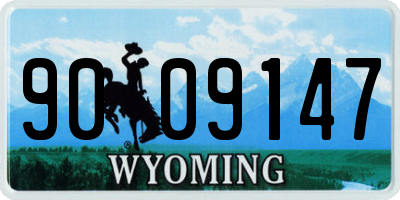 WY license plate 9009147