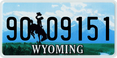 WY license plate 9009151