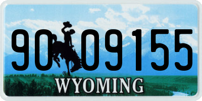 WY license plate 9009155