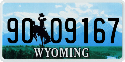 WY license plate 9009167