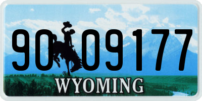WY license plate 9009177