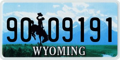 WY license plate 9009191