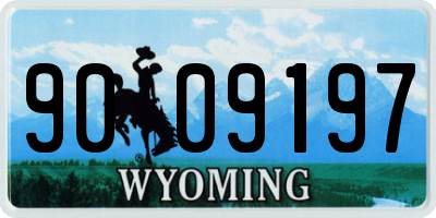 WY license plate 9009197