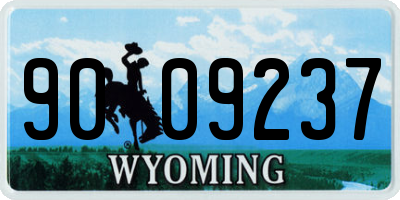 WY license plate 9009237
