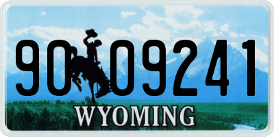 WY license plate 9009241