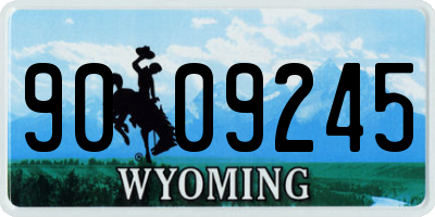WY license plate 9009245