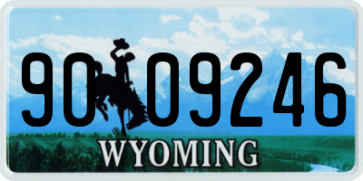 WY license plate 9009246