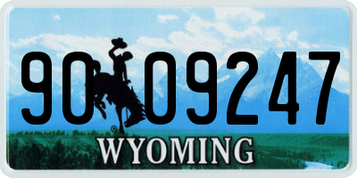 WY license plate 9009247