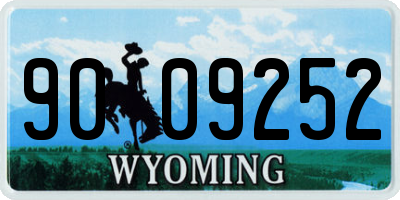 WY license plate 9009252