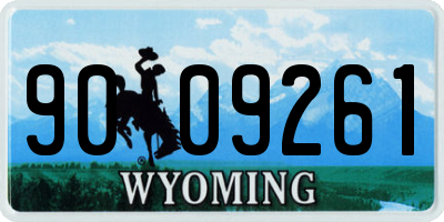 WY license plate 9009261