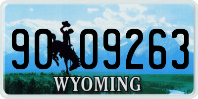 WY license plate 9009263