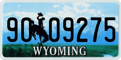 WY license plate 9009275