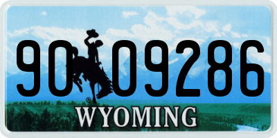 WY license plate 9009286