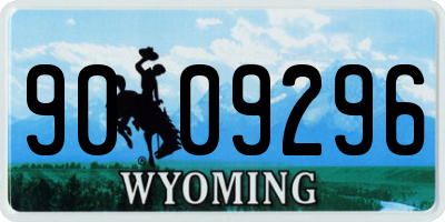 WY license plate 9009296