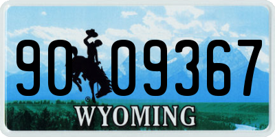 WY license plate 9009367