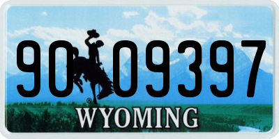 WY license plate 9009397