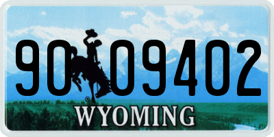 WY license plate 9009402