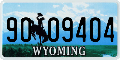 WY license plate 9009404