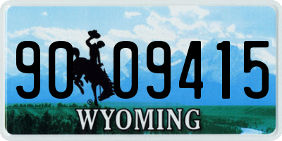 WY license plate 9009415