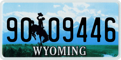 WY license plate 9009446
