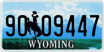WY license plate 9009447