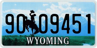 WY license plate 9009451
