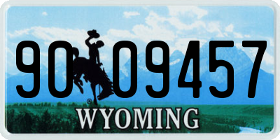WY license plate 9009457