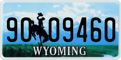 WY license plate 9009460