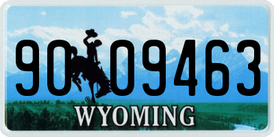 WY license plate 9009463